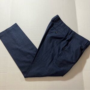 Bonobos Speckled Navy Pants/Trousers 36Wx29 Wool Blend SLIM Flat Front*
